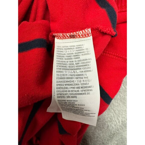 ABERCROMBIE FITCH AF MUSCLE RAISED LOGO STRIPPED RED SWEATER MEDIUM MENS SWEATER - Picture 6 of 8